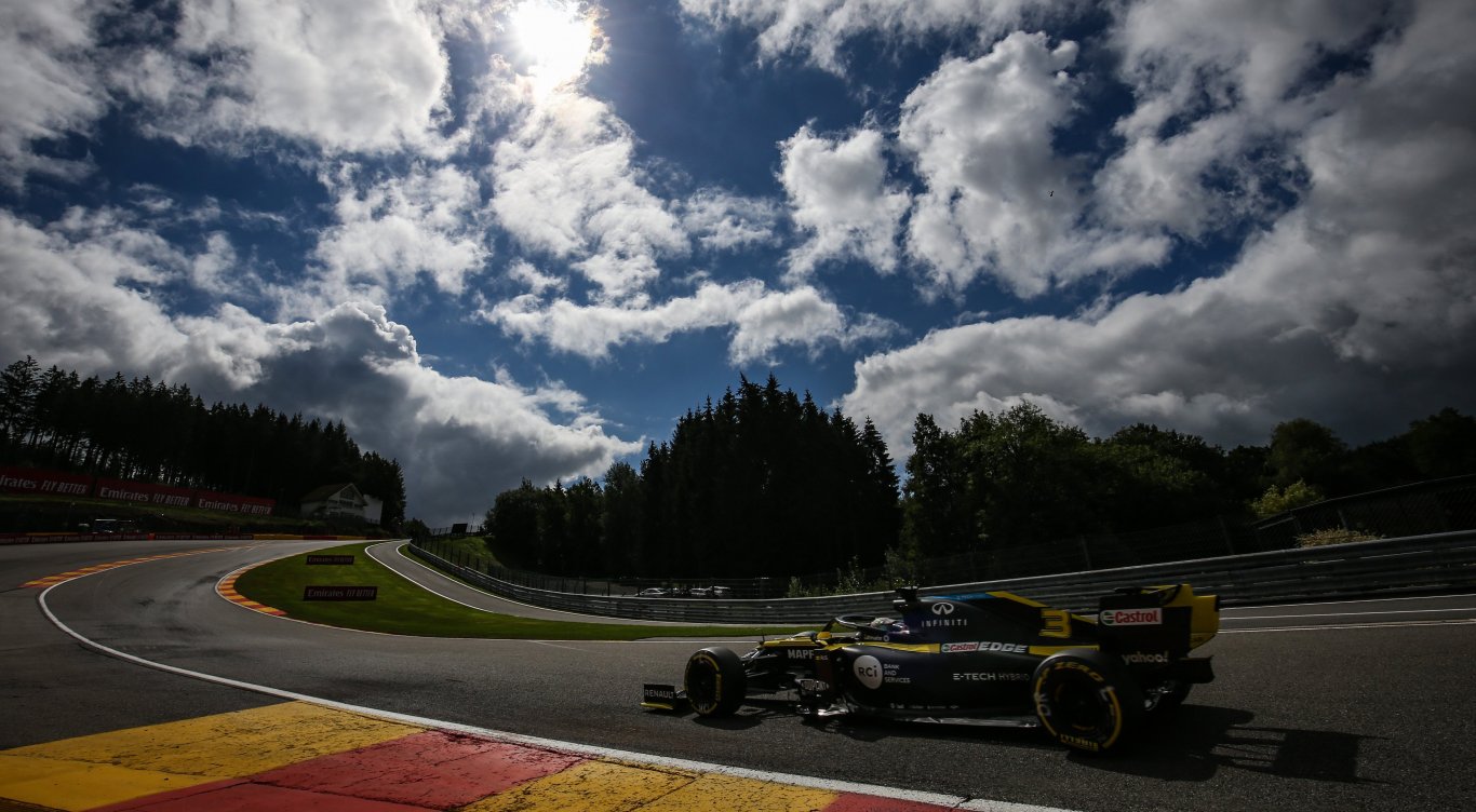 Formule 1 auto tijdens de Belgische Grand Prix
